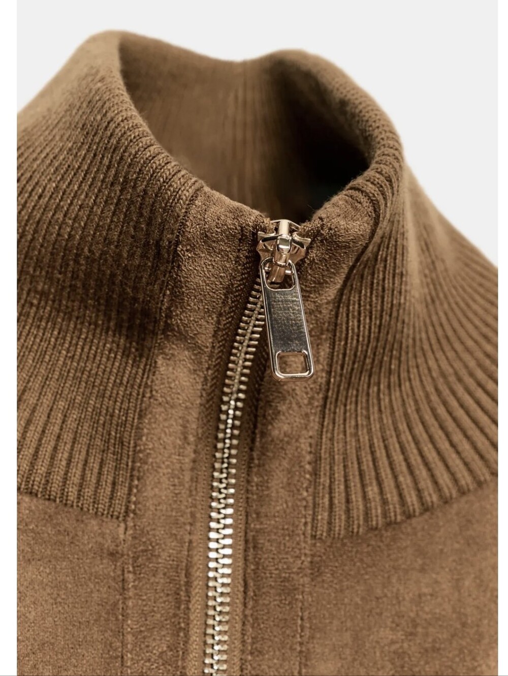 ZARA FAUX SUEDE BOMBER JACKET - Picture 9 of 9